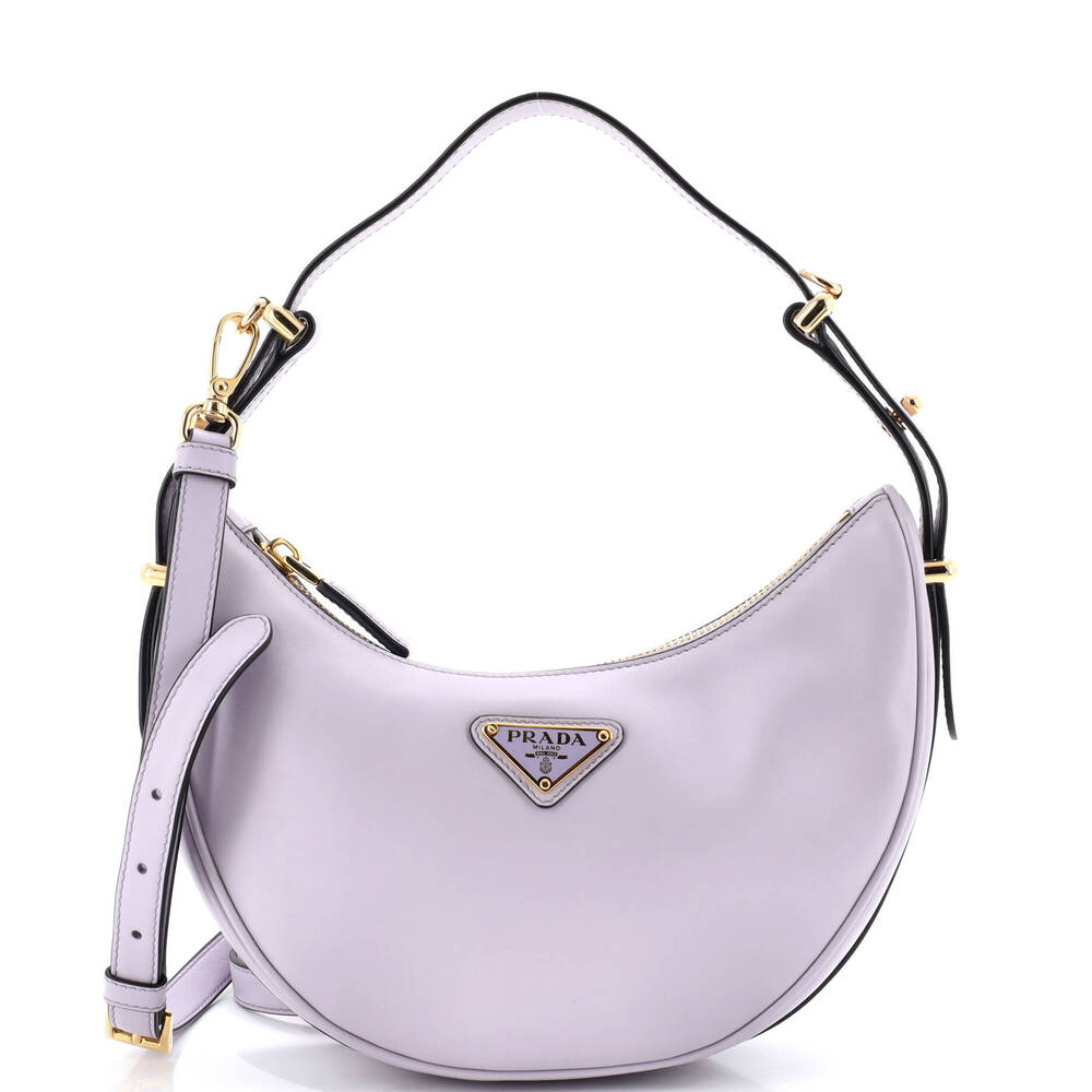 Prada Arque Half Moon Hobo Leather #241395P23B